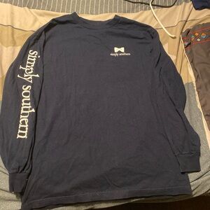 Simply Southern Dark Blue Long Sleeve Tee